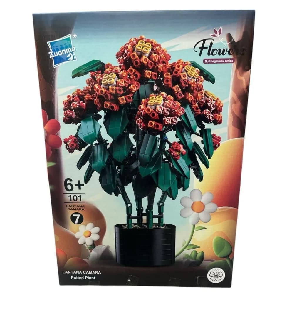 Klocki Kwiaty Lantana Camara 1614PCS Zuanma w Doniczce