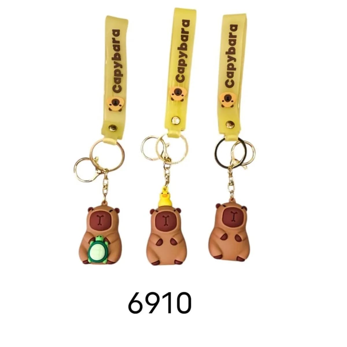 Brelok Kapibara z Paskiem Silikonowym Mix Wzorów