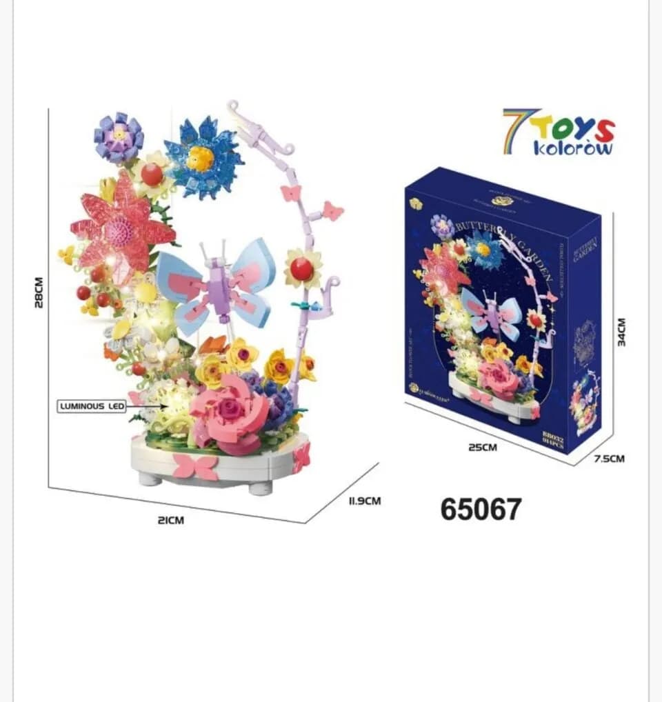 Klocki Kwitay Butterfly Garden LED 914 el. 28cm