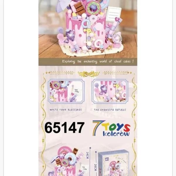 Klocki Cake Corner 65147 Zestaw Tort ze Słodyczami 7 Toys