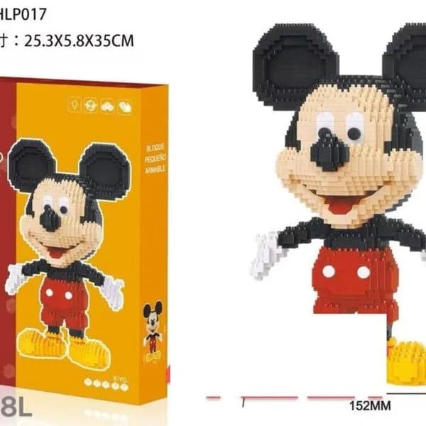 Klocki Mickey Mouse 1831 el. Figurka 24cm LEHUIPIN HLP017