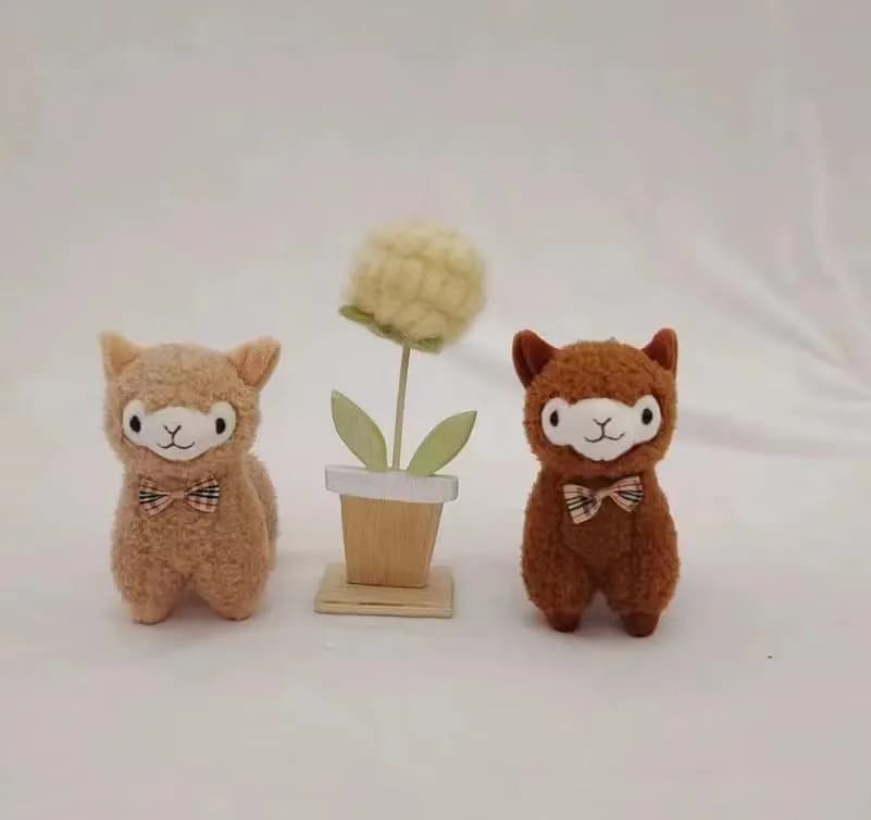 Maskotka Brelok Alpaka z Muszką, Mix Kolorów