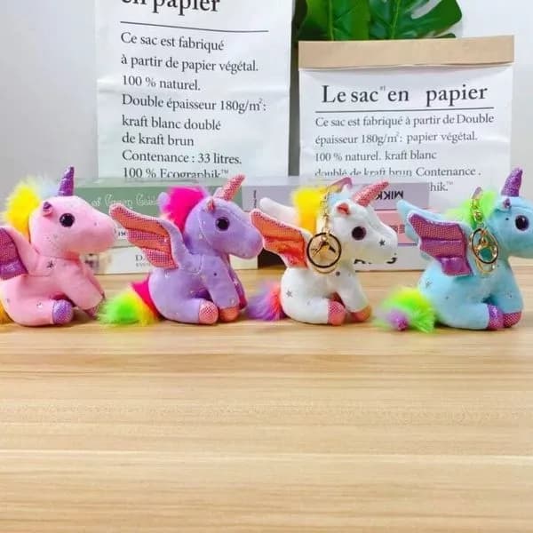 Maskotka Brelok Jednorożec z Brokatem Mix Kolorów 12szt