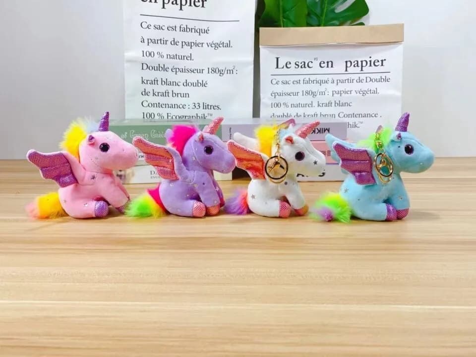 Maskotka Brelok Jednorożec z Brokatem Mix Kolorów 12szt