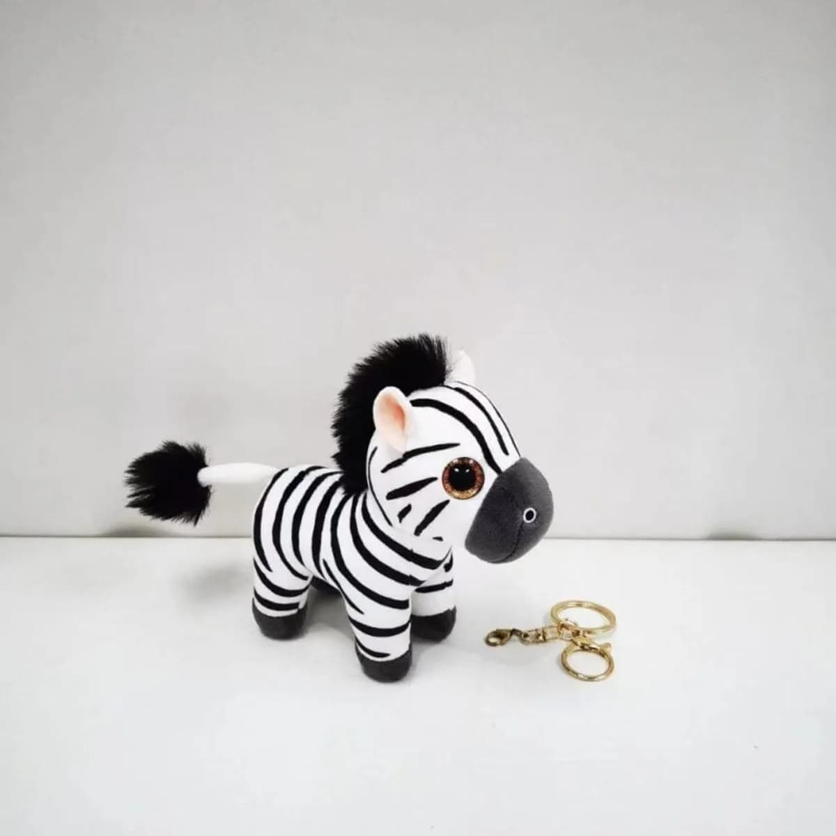 Maskotka Brelok Zebra Pluszowa Czarno-Biała