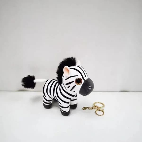 Maskotka Brelok Zebra Pluszowa Czarno-Biała