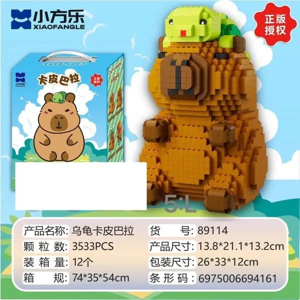 Klocki Kapibara 3533PCS z żółwiem, zestaw konstrukcyjny