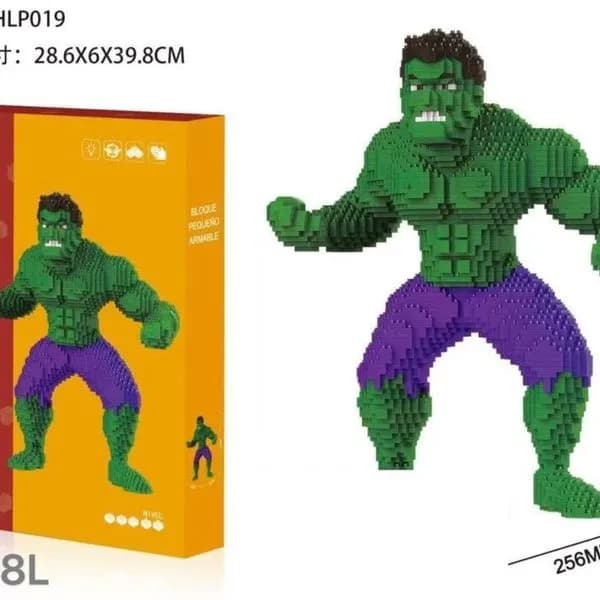 Klocki Hulk Figurka 30cm 3278 el. Mikroklocki LEHUIPIN HLP019