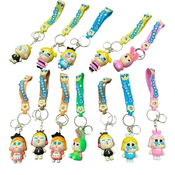 Brelok do Kluczy Babycry z Paskiem Silikonowym - Mix Wzorów 12szt