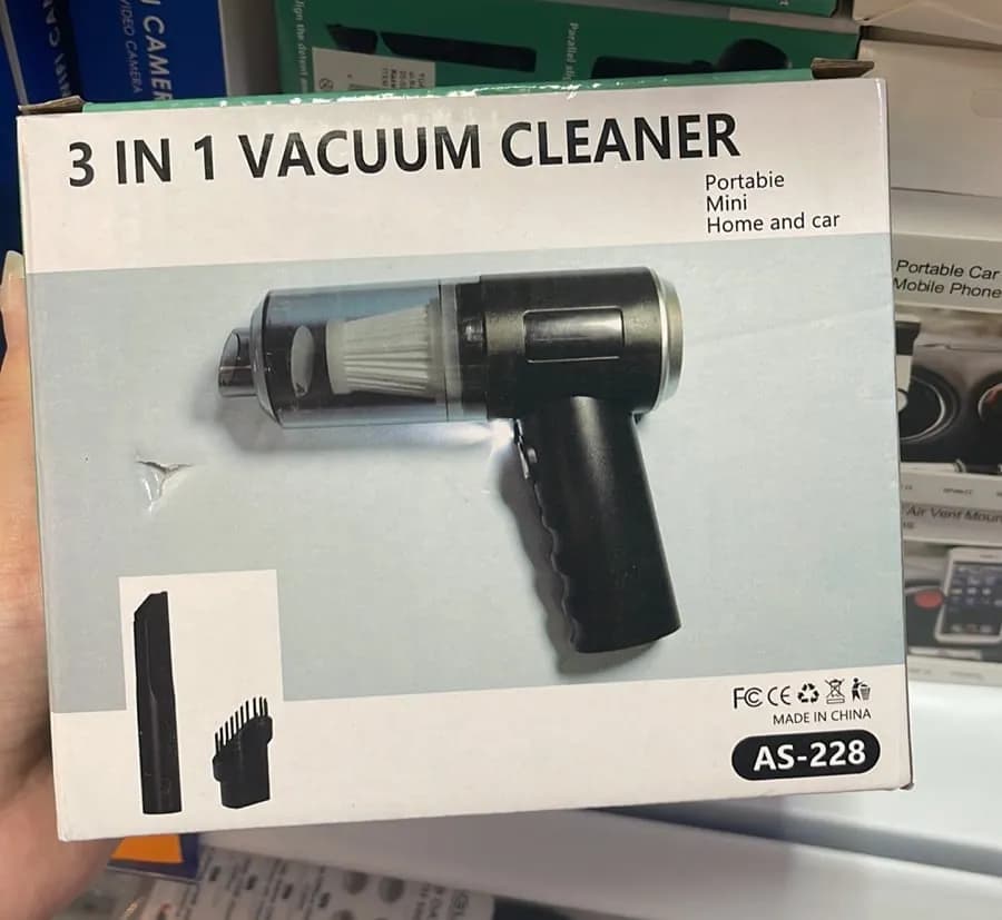 Odkurzacz ręczny 3 w 1 AS-228, przenośny do domu i auta