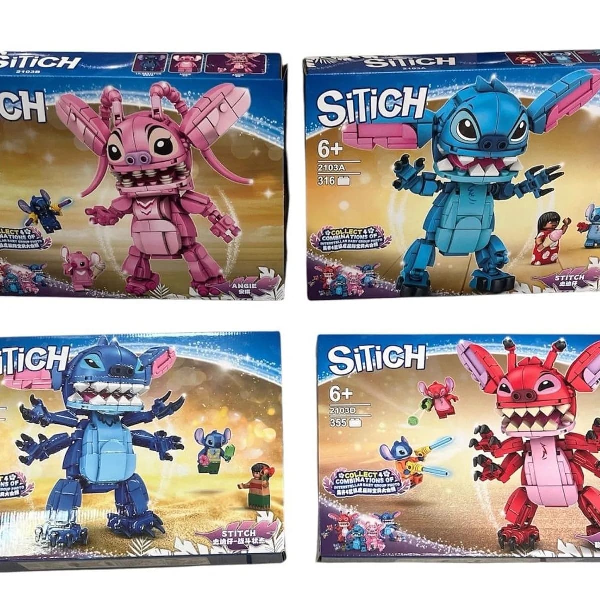 Klocki Stitch SiTiCH Zestaw 4 szt Figurki Kolekcjonerskie 6+