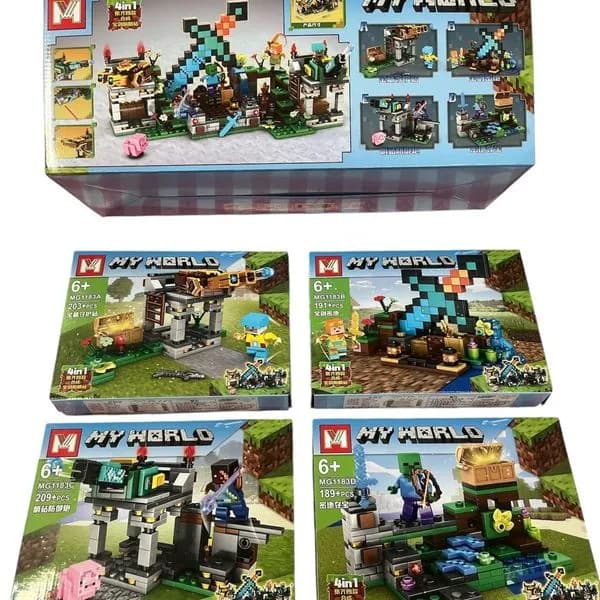 Klocki My World Zestaw 4w1 MG1183 Figurki 8 szt.