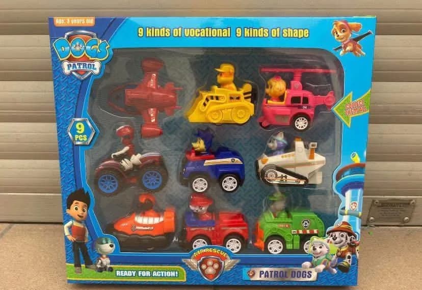Zabawki Patrol 9PCS - 9 pojazdów Paw Patrol