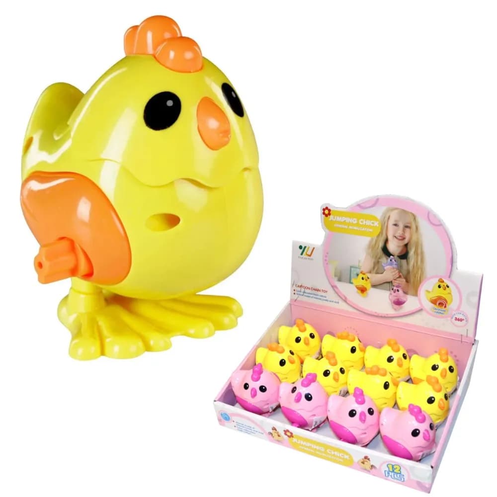 Zabawki Jump Chicken - skacząca kurczaczek żółty
