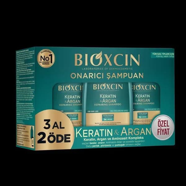 Zestaw Bioxcin Keratin & Argan 3PCS