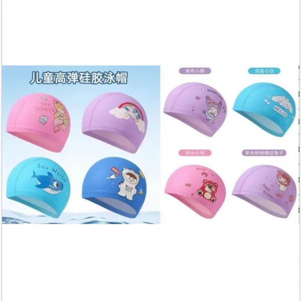 Czepek silikonowy dla dzieci mix wzorów 50 szt