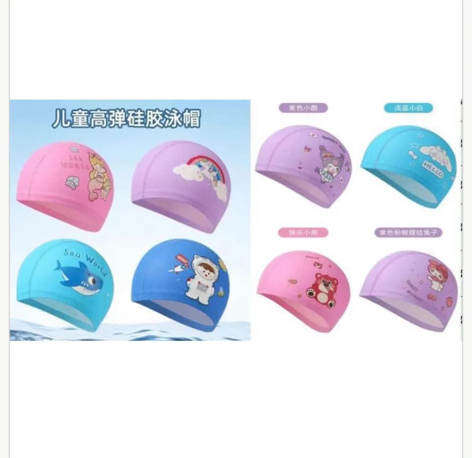 Czepek silikonowy dla dzieci mix wzorów 50 szt