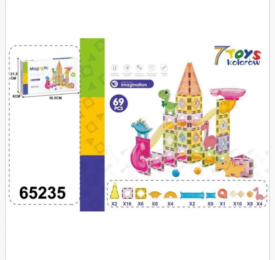 Magnetic Klocki 69PCS