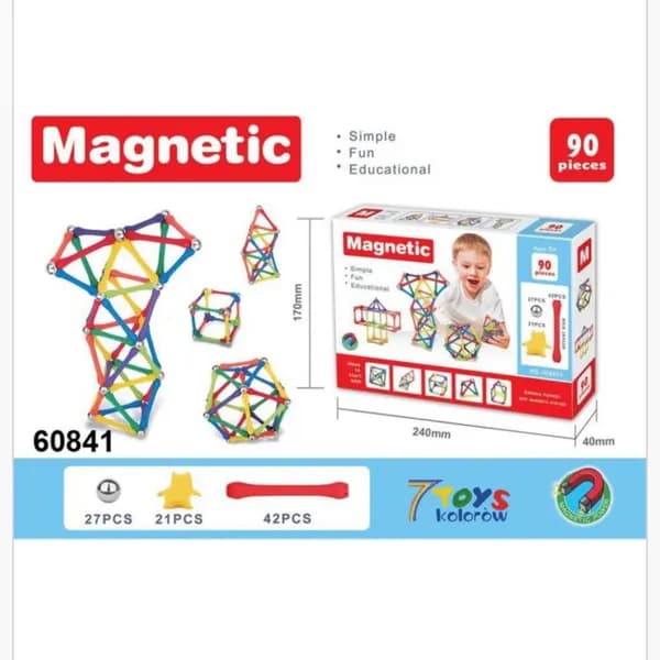 Magnetic Klocki 90PCS