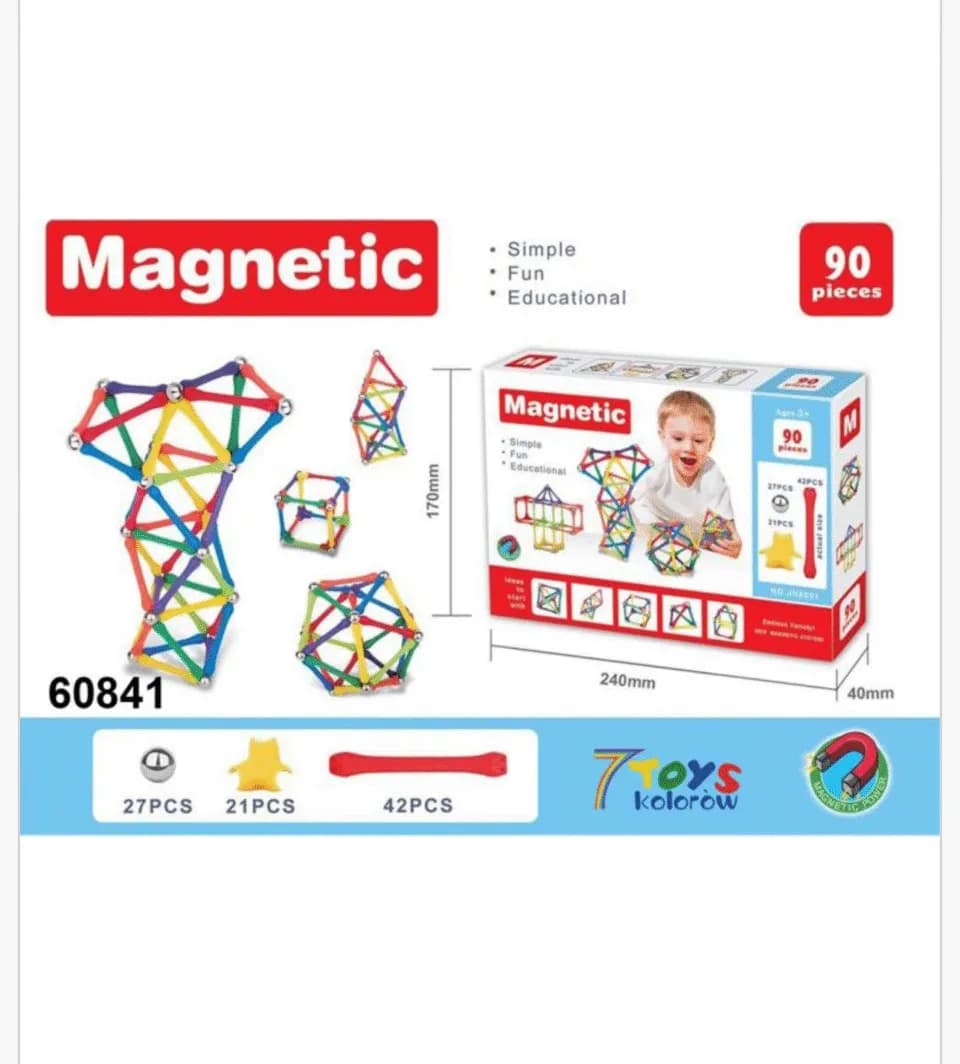 Magnetic Klocki 90PCS