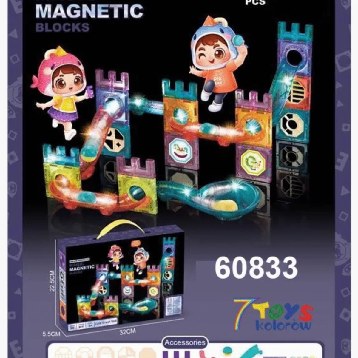 Magnetic Klocki 56PCS