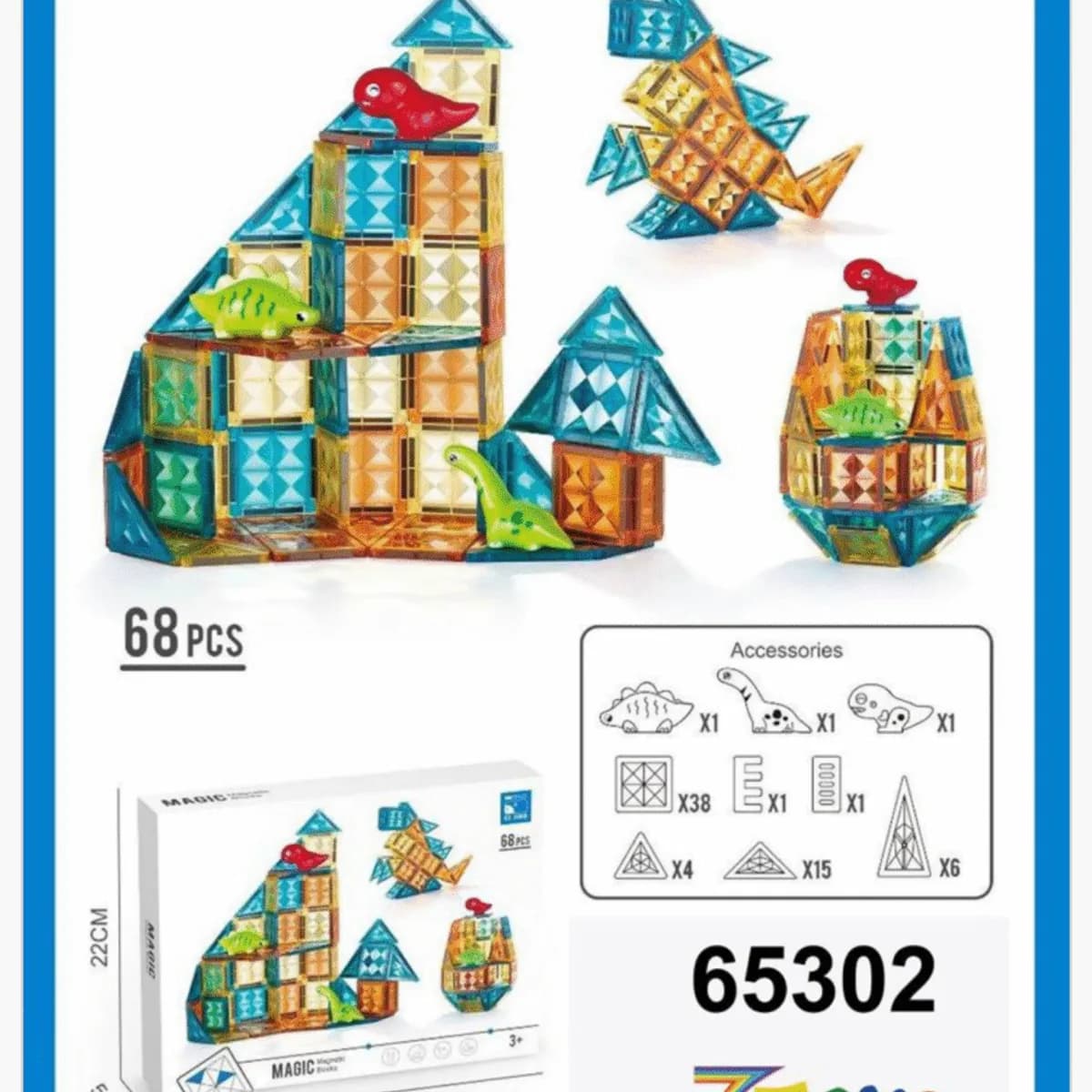 Magnetic Klocki 68PCS