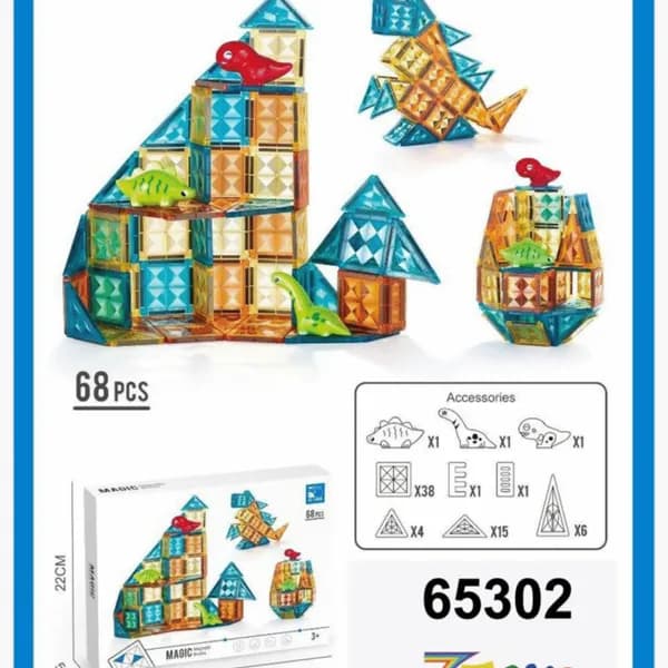 Magnetic Klocki 68PCS