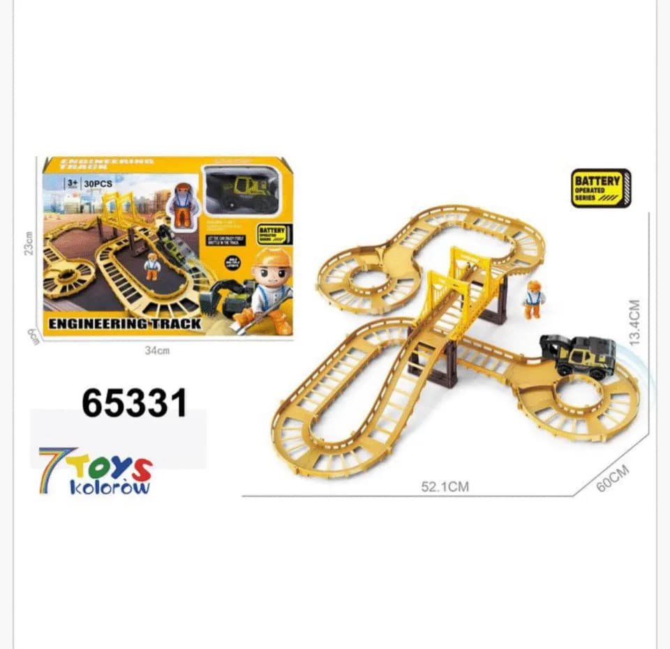 Sciezki Elektryczne dla Dzieci Engineering Track 30el. 52x60cm