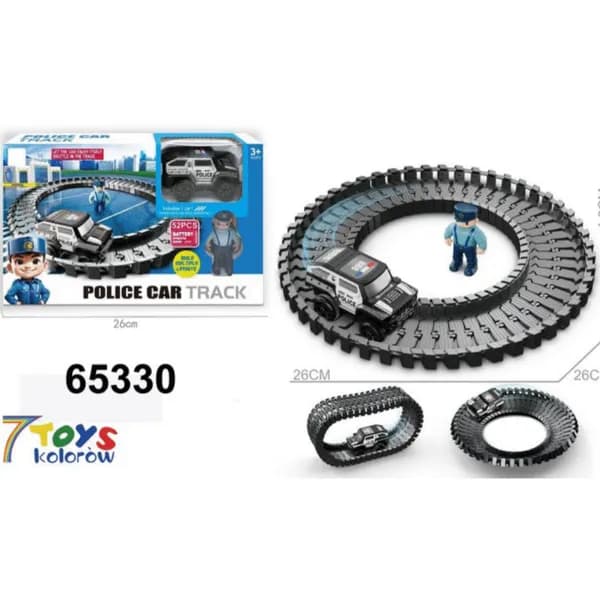 Sciezki Elektryczne dla Dzieci - Tor Policyjny 52 el. 26cm