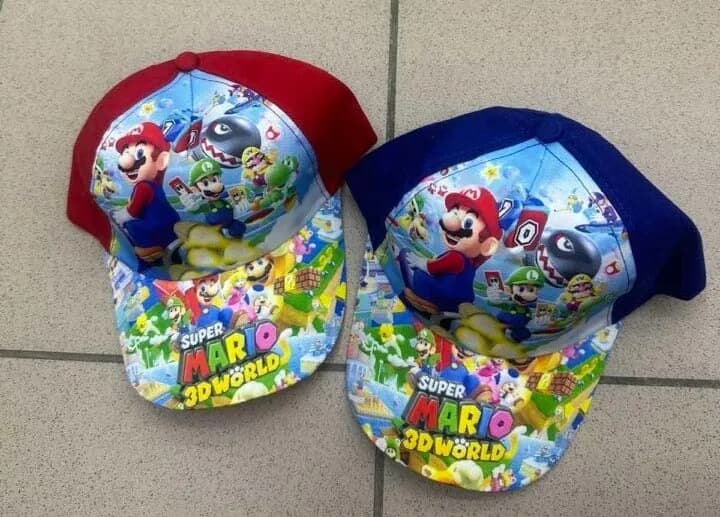 Czapka dla Dzieci Super Mario 3D World z daszkiem, mix kolorów