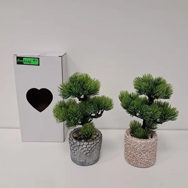 Krzew Ozdobny Sztuczna Roślina Bonsai w Doniczce 6 szt.