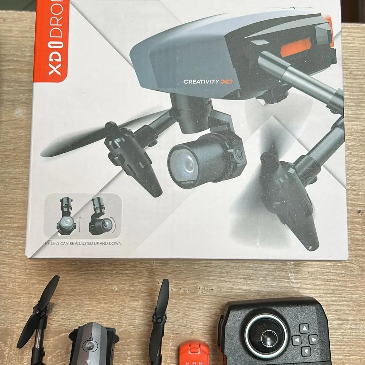 Dron XD1 z kamerą HD i regulowanym obiektywem, szary - 3 szt.