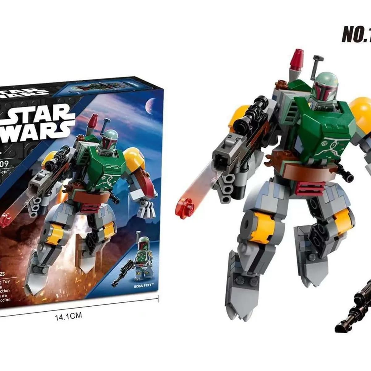Klocki Star Wars 189PCS Boba Fett Mech Ruchoma Figurka