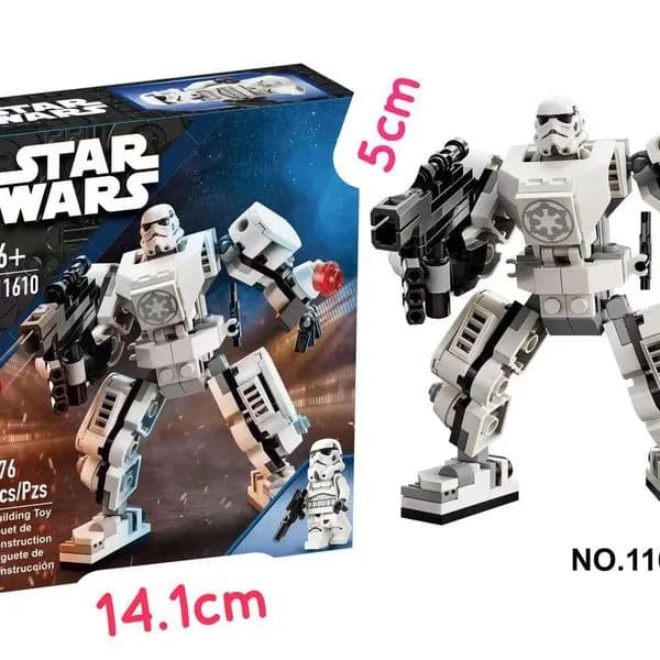 Klocki Star Wars 176PCS - Figurka Szturmowiec i Mech 11610