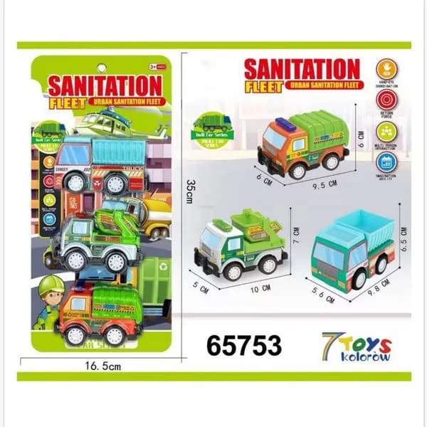 Zabawki Sanitation Fleet Car