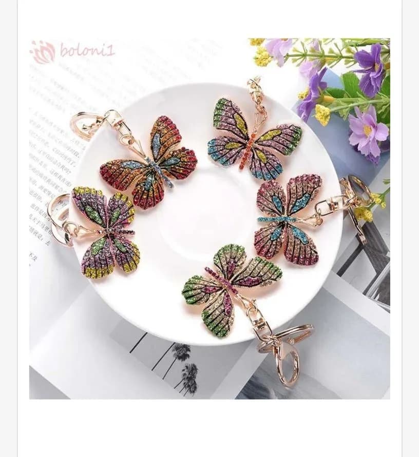 Brelok Zabawkowy Motyl Błyszczący Wielokolorowy