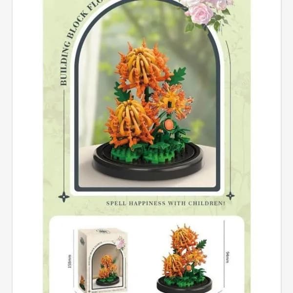 Zestaw klocków Black Flower kwiaty 66396