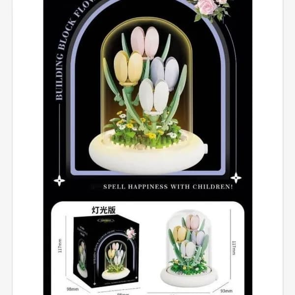 Zestaw klocków tulipany w szklarni Flower Shade