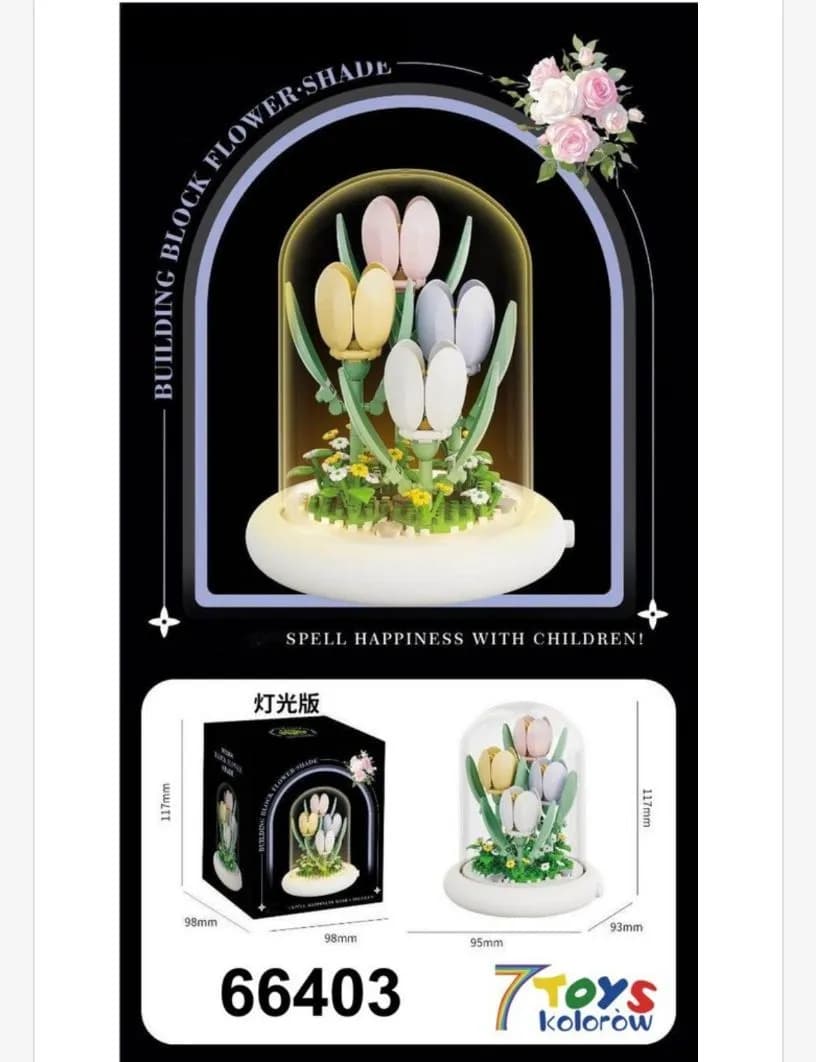 Zestaw klocków tulipany w szklarni Flower Shade