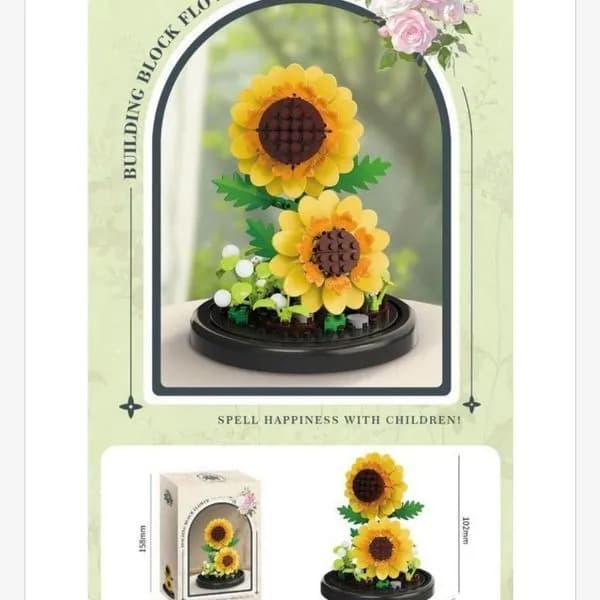 Zestaw klocków budujących Kwiaty Słoneczniki 66397