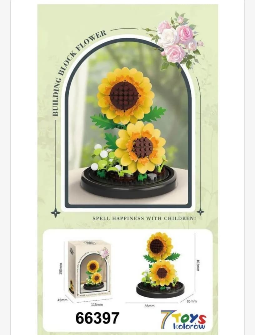 Zestaw klocków budujących Kwiaty Słoneczniki 66397