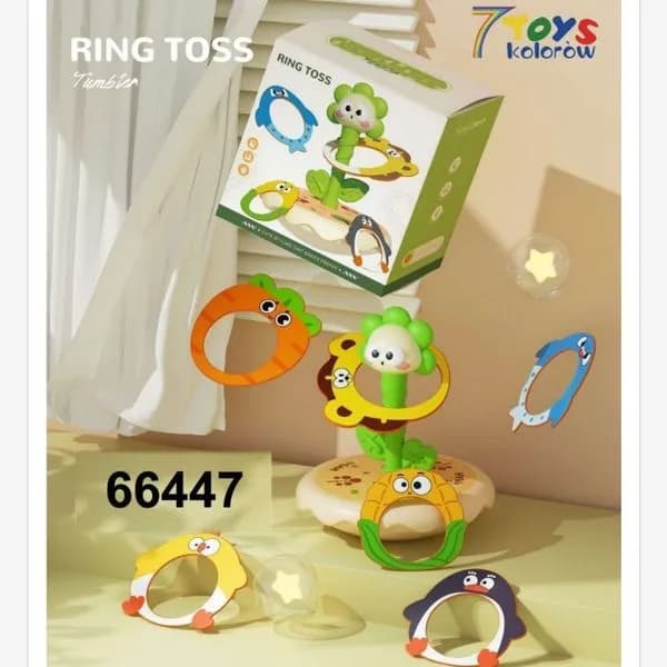 Zabawka Ring Toss kolorowa z postaciami 66447