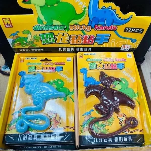 Zabawki Dinosaur Sticky Hands, 12 szt