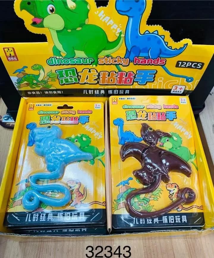 Zabawki Dinosaur Sticky Hands, 12 szt