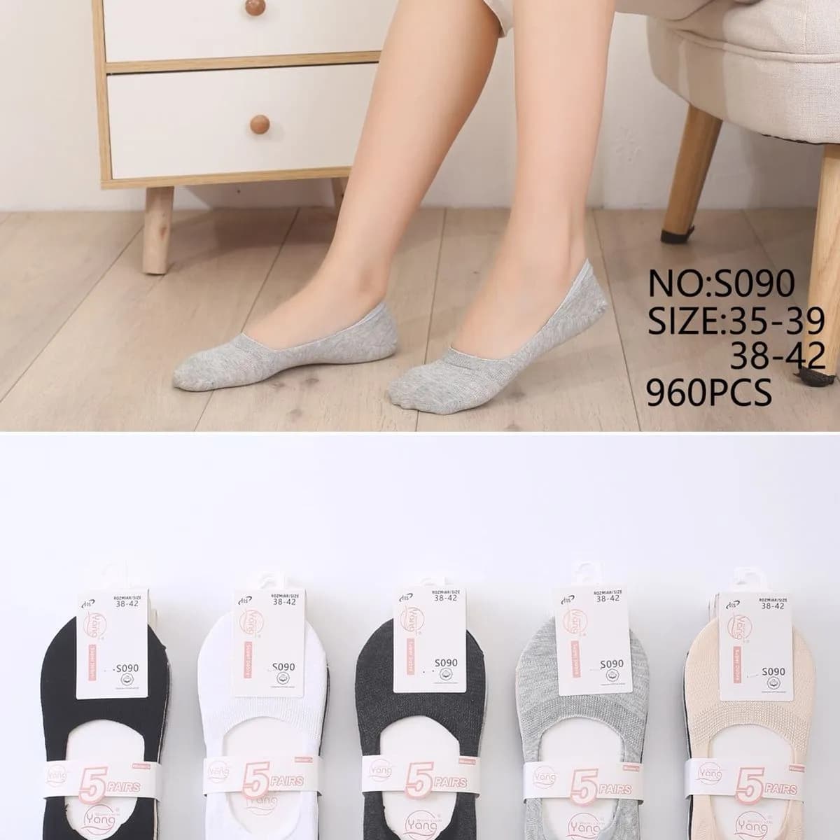 Skarpetki damskie Yangyang NO: S35-39/38-42, 5 szt, 960PCS