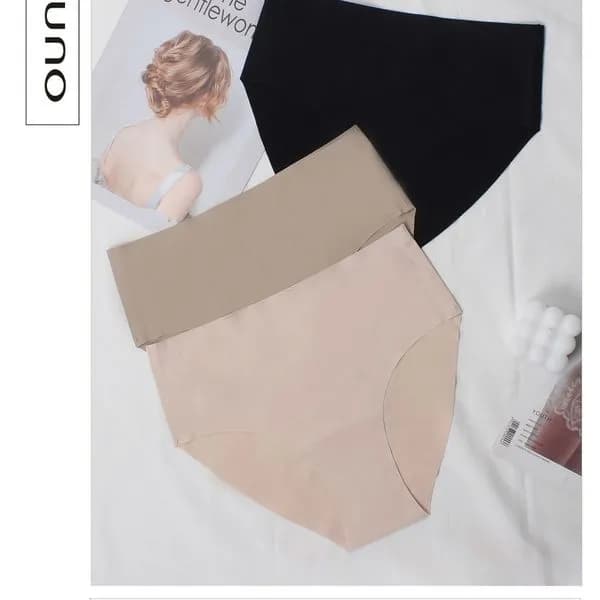 Majtki damskie bezszwowe beżowe i czarne M L XL 2XL