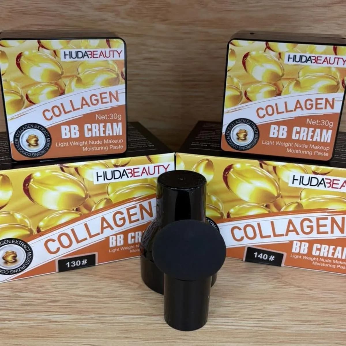 HUDA BEAUTY Podkład BB do Twarzy Collagen 30g z Aplikatorem