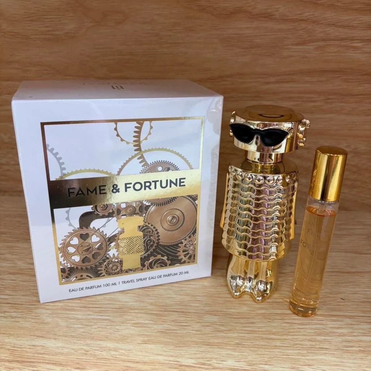 Zestaw Perfum Fame & Fortune 2w1 100ml+20ml Złoty Robot
