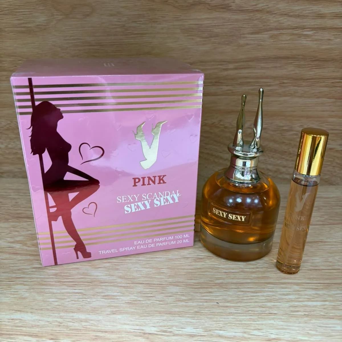 Zestaw Perfum Sexy Scandal Pink 2w1 100ml+20ml z atomizerem