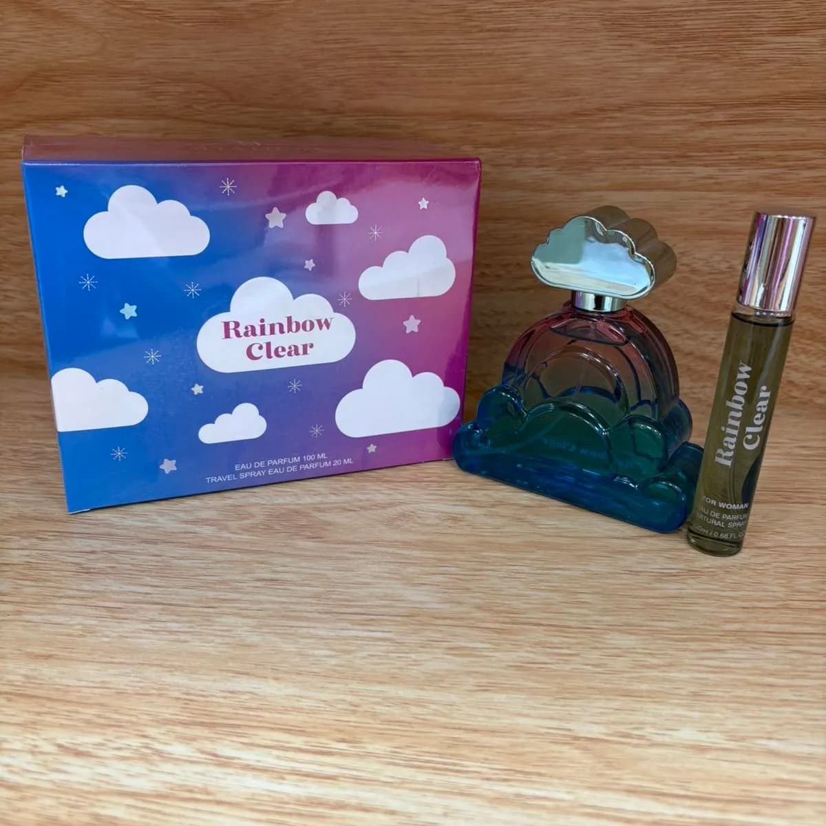 Zestaw Perfume Rainbow Clear 2w1 100ml+20ml Flakon Chmura